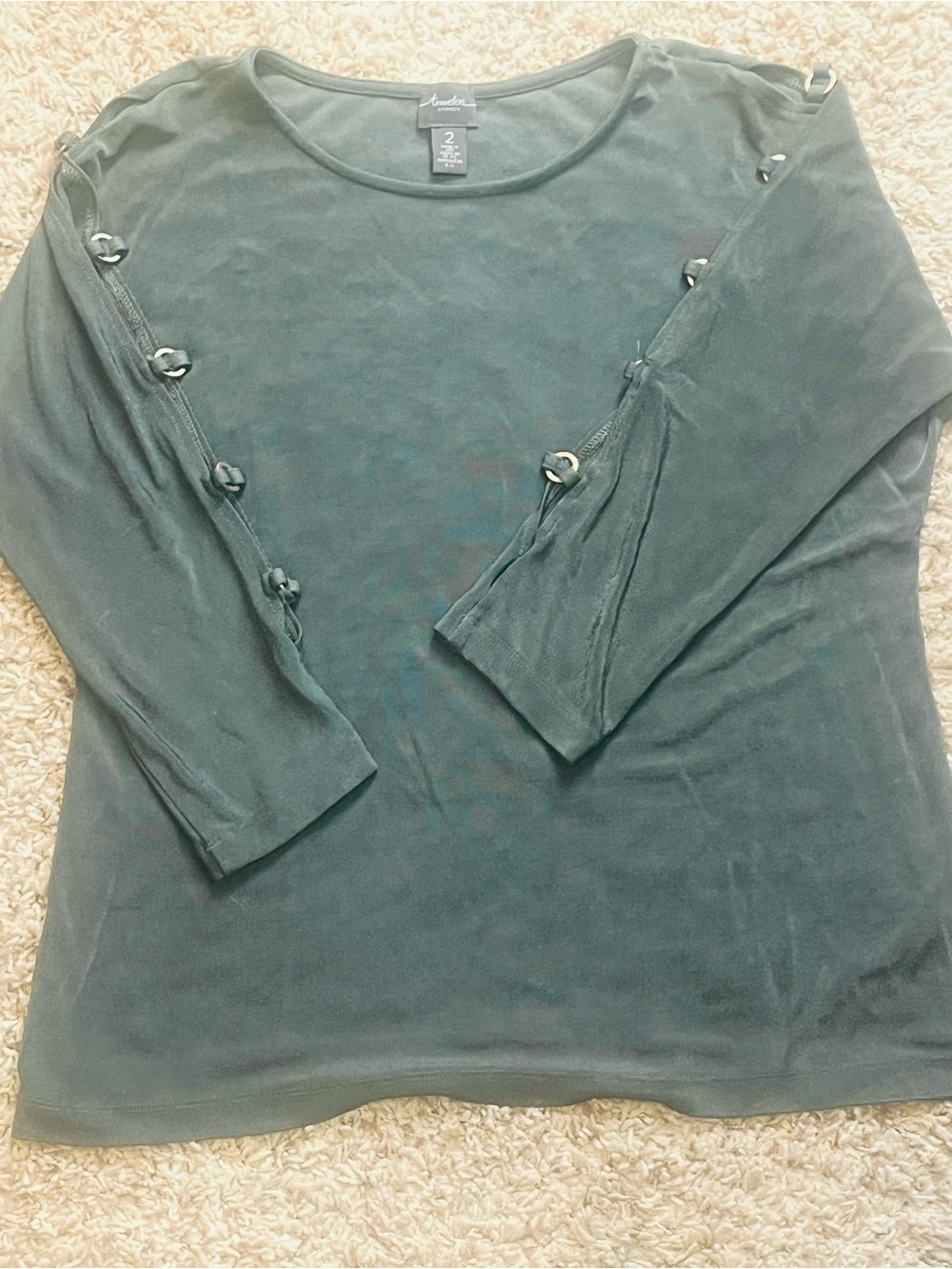 Chico's Olive Green Tunic Top Size 2